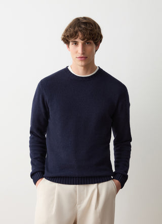 Pullover girocollo in misto cashmere - 4453 5YR