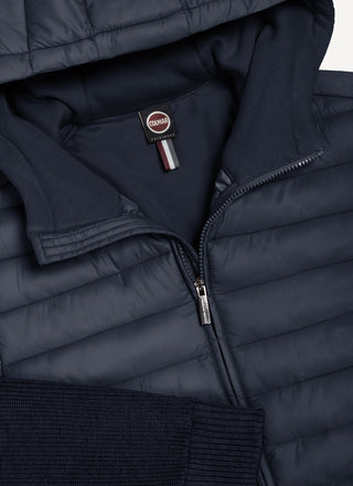 PIUMINO CON CAPPUCCIO E MANICHE IN MAGLIA - 1112 8ZX