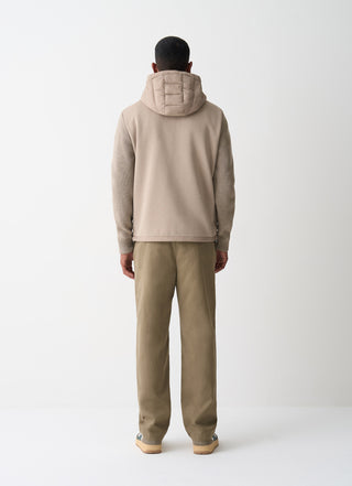 PIUMINO CON CAPPUCCIO E MANICHE IN MAGLIA - 1112 8ZX