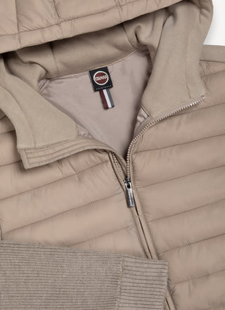 PIUMINO CON CAPPUCCIO E MANICHE IN MAGLIA - 1112 8ZX